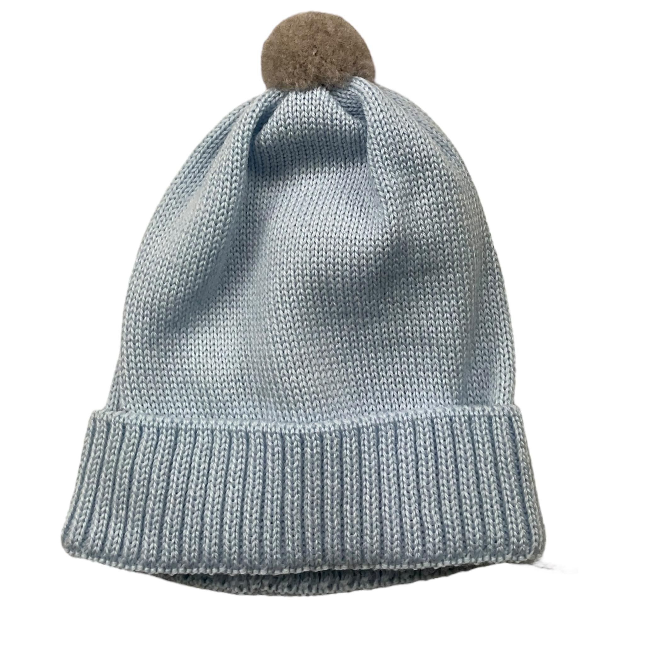 BABY LORD cappello tinta unita con pon pon Azzurro per Neonato 603 AZZURRO BABY LORD 