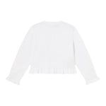 Mayoral Cardigan Tinta Unita con Ricami per Neonata 1383 BIANCO MAYORAL 