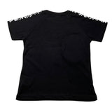 Disclaimer Schwarzes T-Shirt mit Kontrastdruck für Jungen