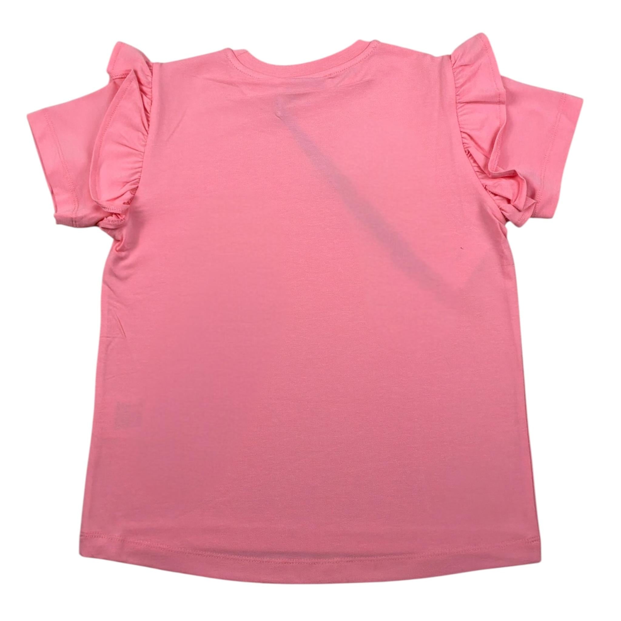 Gaelle T-Shirt tinta unita con Stampa Rosa per Bambina 2746M00511 ROSA GAELLE 