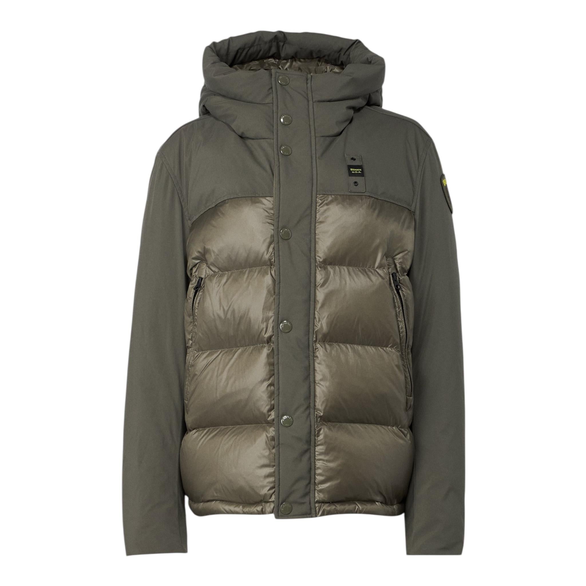 BLAUER giubbino tinta unita cn cappuccio Verde per Bambino 24WBLC08503 VERDE BLAUER 