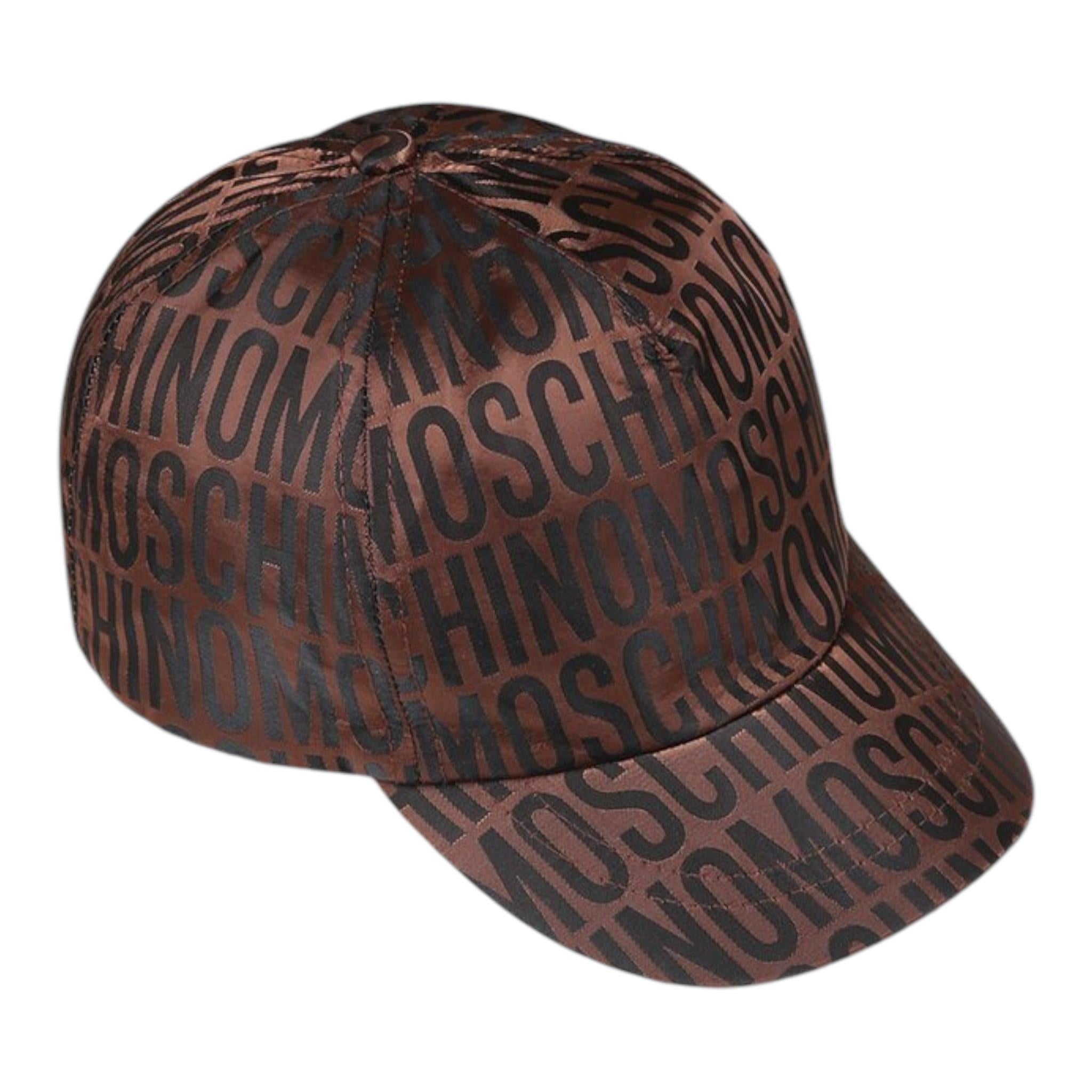 MOSCHINO berretto tinta unita con stampa logo Marrone per Bambino HTX01N MARRONE MOSCHINO 
