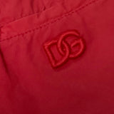 Dolce & Gabbana Bermuda Tinta Unita con Logo per Neonato L12Q99 ROSSO DOLCE & GABBANA 