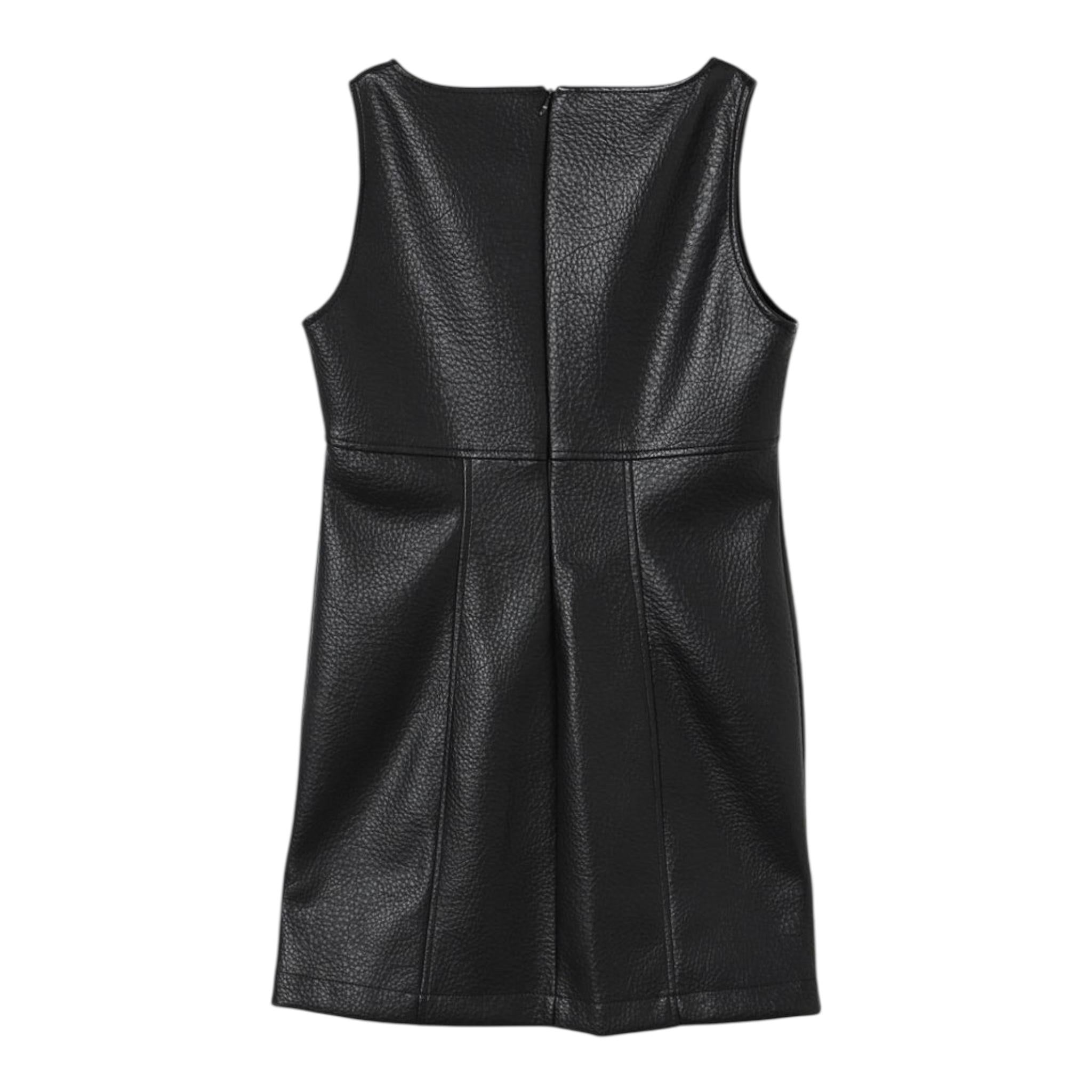 ELISABETTA FRANCHI abito giromanica tinta unita in ecopelle Nero per Bambina EFAB540X NERO ELISABETTA FRANCHI 