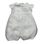 Le Bebe Pagliaccetto Mezza Manica Tinta Unita con Tulle per Neonata LBG5762 BIANCO LE BEBE 