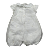 Le Bebe Pagliaccetto Mezza Manica Tinta Unita con Tulle per Neonata LBG5762 BIANCO LE BEBE 