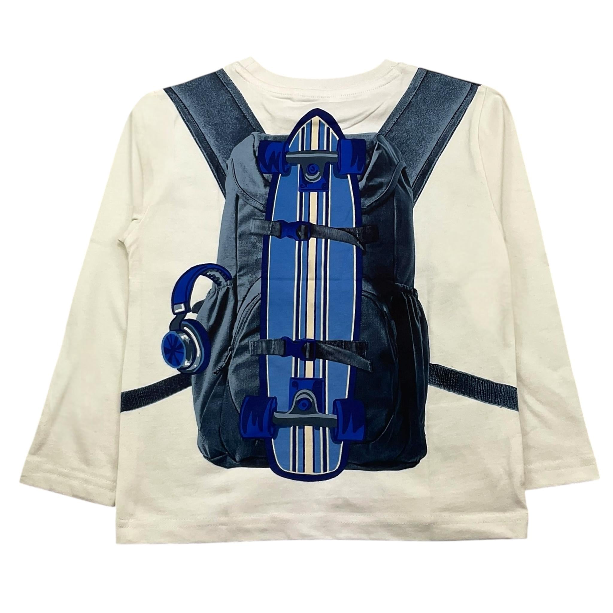 MAYORAL shirt girocollo tinta unita con stampa Panna per Bambino 4049X PANNA MAYORAL 