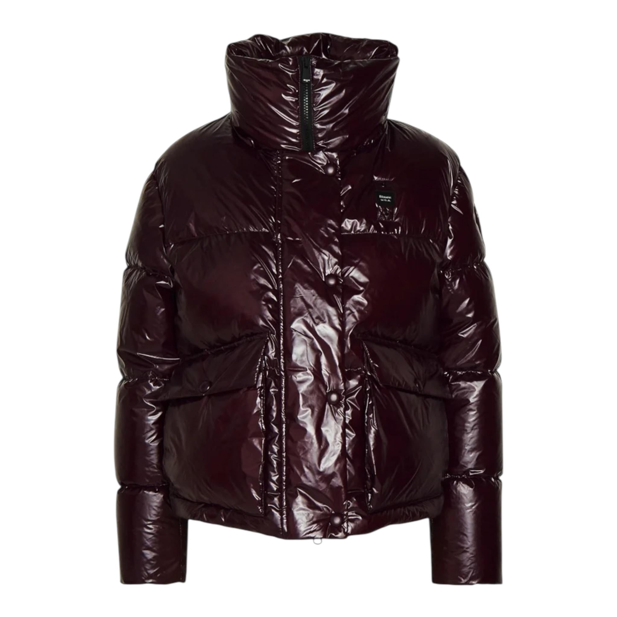 BLAUER giubbino tinta unita lucido con colletto Bordeaux per Bambina 24WBLGC03288 BORDEAUX BLAUER 