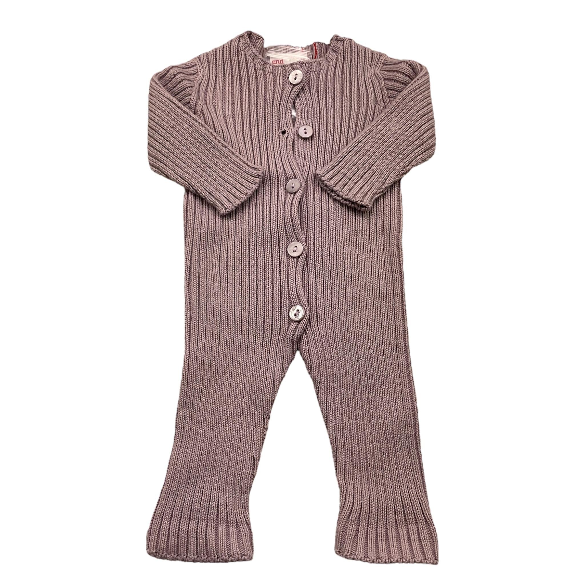 CND tutina tinta unita manica lunga Lilla per Neonata 949615 LILLA CND 