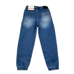 Cesare Paciotti Pantalone Effetto Denim Tinta Unita con Elastico In Vita per Bambino PTP5101B BLU CESARE PACIOTTI 