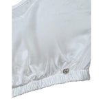 Please T-Shirt Tinta Unita con Elastico per Bambina MBC4030G72 BIANCO PLEASE 