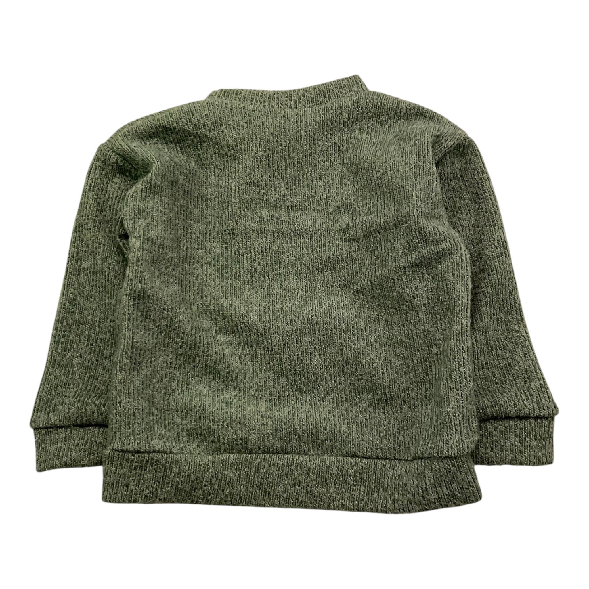 CALAMARO maglia girocollo tinta unita con stampa Verde per Neonato 15034 VERDE CALAMARO 