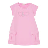 Liu Jo Abito Girocollo Tinta Unita con Logo per Neonata KA5014 ROSA LIU JO 