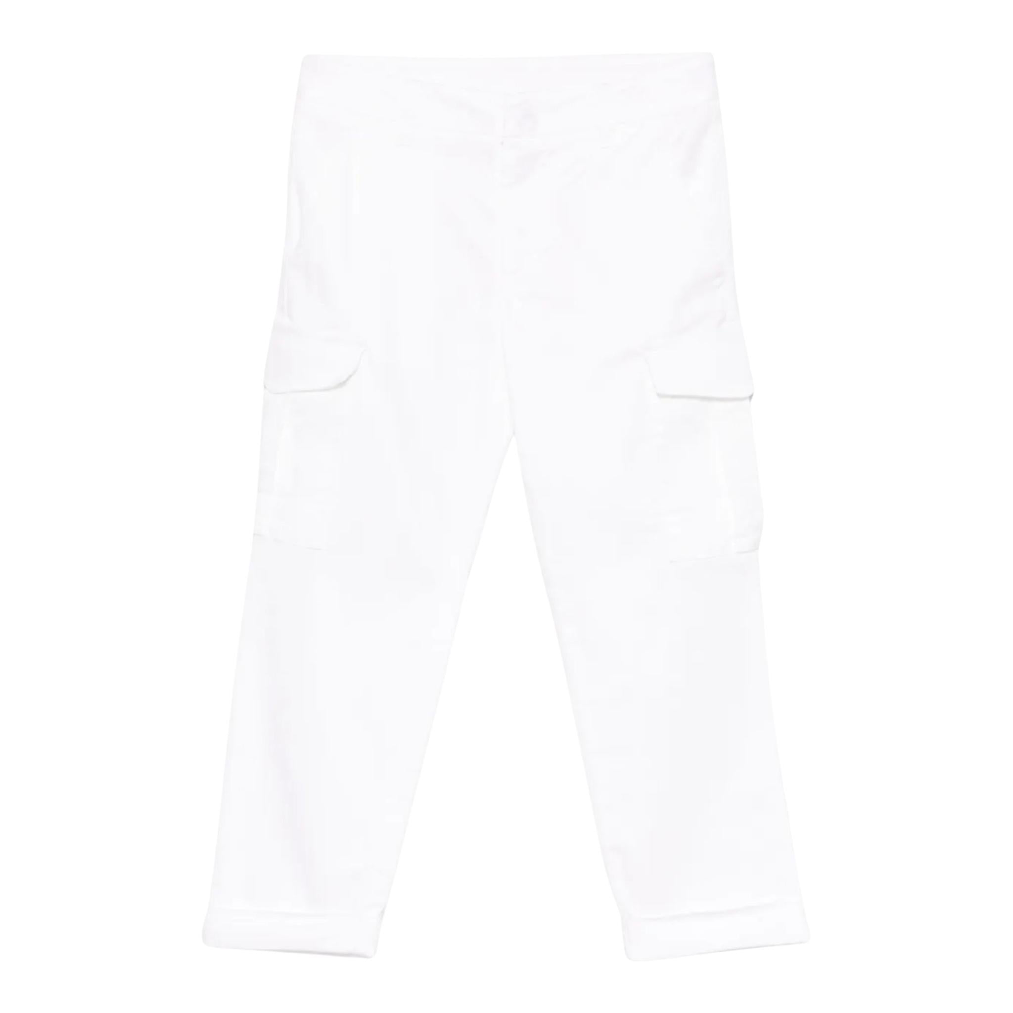 Dondup Pantalone Tinta Unita con Tasconi per Bambino DMPA114 BIANCO DONDUP 
