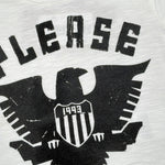 Please T-Shirt Girocollo tinta unita con Stampa Bianco per Neonato MB36030B BIANCO PLEASE 