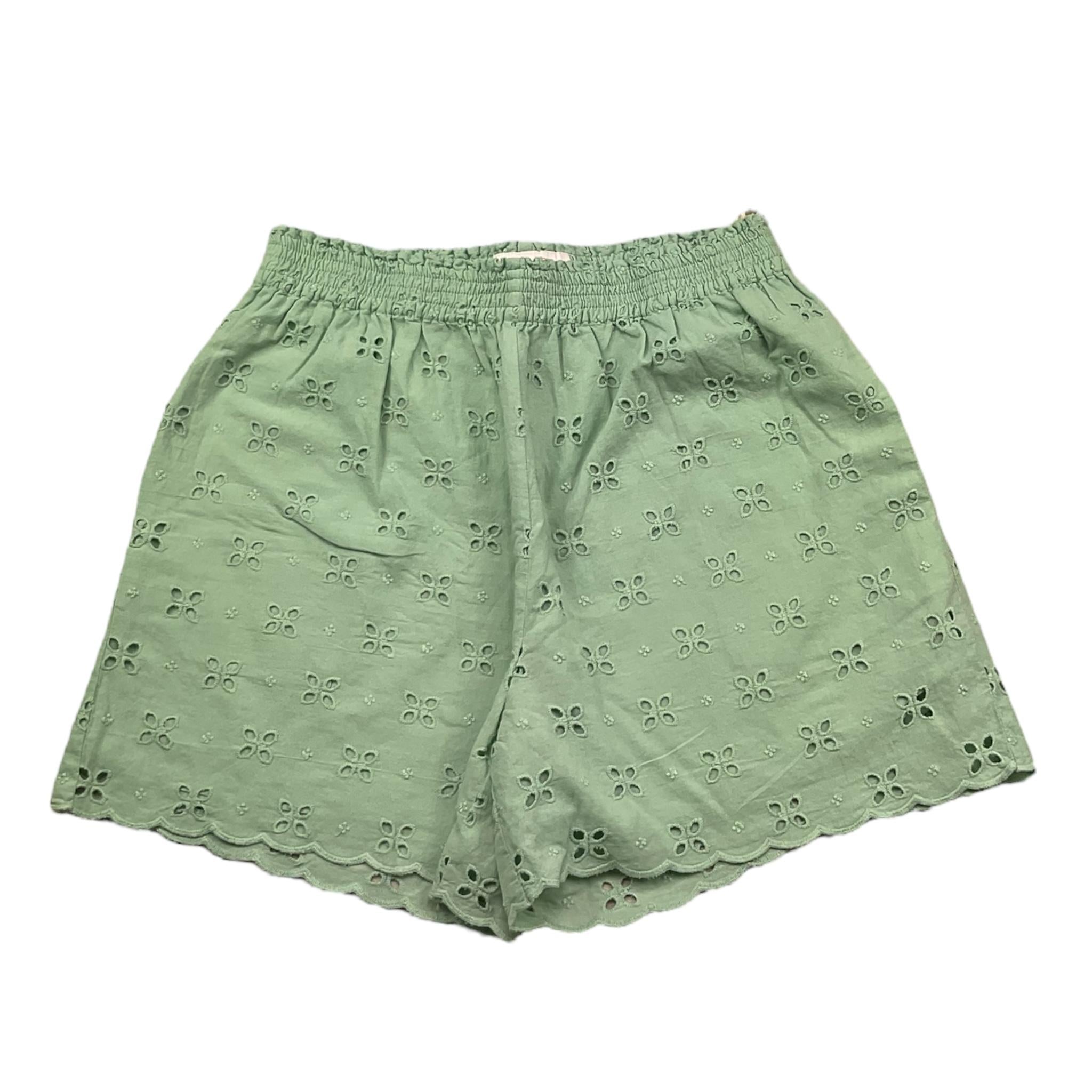 Saint Barth Short Tinta Unita In Pizzo Sangallo per Bambina MEA001040 VERDE SAINT BARTH 