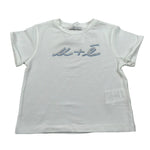 M+E' T-Shirt Girocollo Tinta Unita con Stampa per Neonata UE1405 BIANCO M+E' 