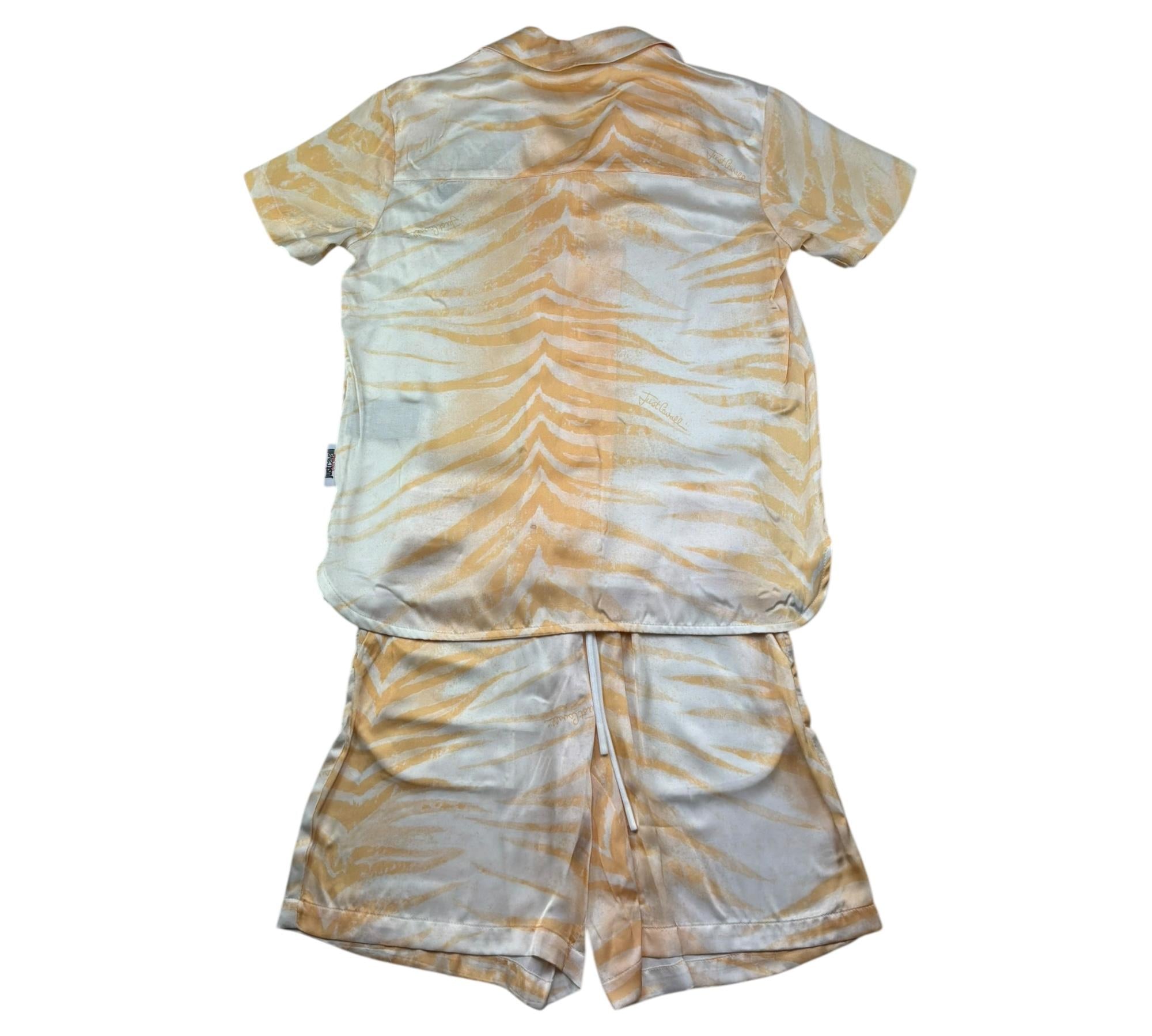 Just Cavalli Completo 2 Pezzi Camicia-Bermuda per Bambino JBP26136CE GIALLO JUST CAVALLI 