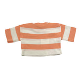 Vicolo T-Shirt In Maglia Bicolore Con Fantasia A Righe Bianco Per Bambina