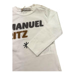 MANUEL RITZ shirt girocollo tinta unita con stampa logo Bianco per Neonato MR2804X BIANCO MANUEL RITZ 