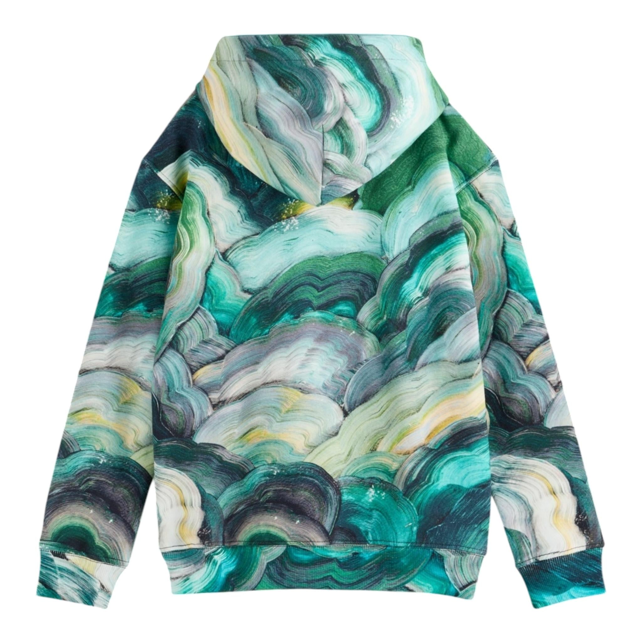 Scotch & Shrunk Felpa Tinta Unita con Fantasia E Cappuccio per Bambino 179479 VERDE SCOTCH & SHRUNK 