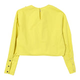 Elisabetta Franchi Camicia Tinta Unita Manica Lunga Giallo Per Bambina