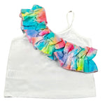 Gaelle Top tinta unita A Bretelline con Applicazione Bianco per Bambina 2746T0P00469 BIANCO GAELLE 