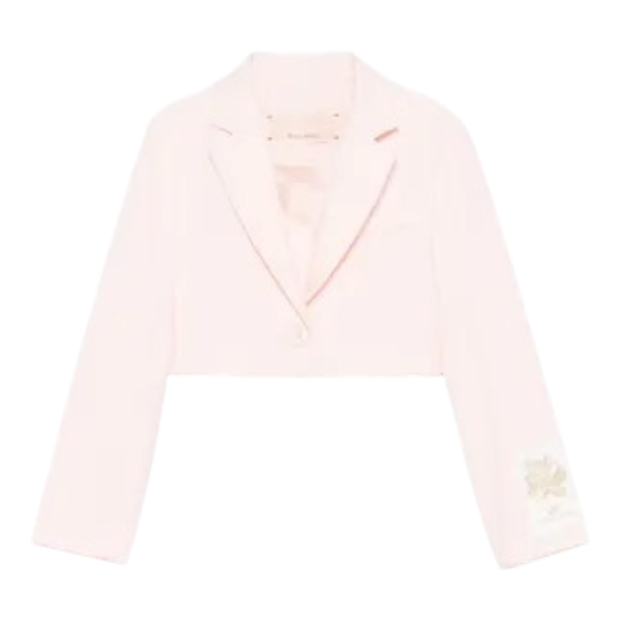 Elisabetta Franchi Giacca Tinta Unita Modello Crop per Bambina EFGCM64 ROSA ELISABETTA FRANCHI 