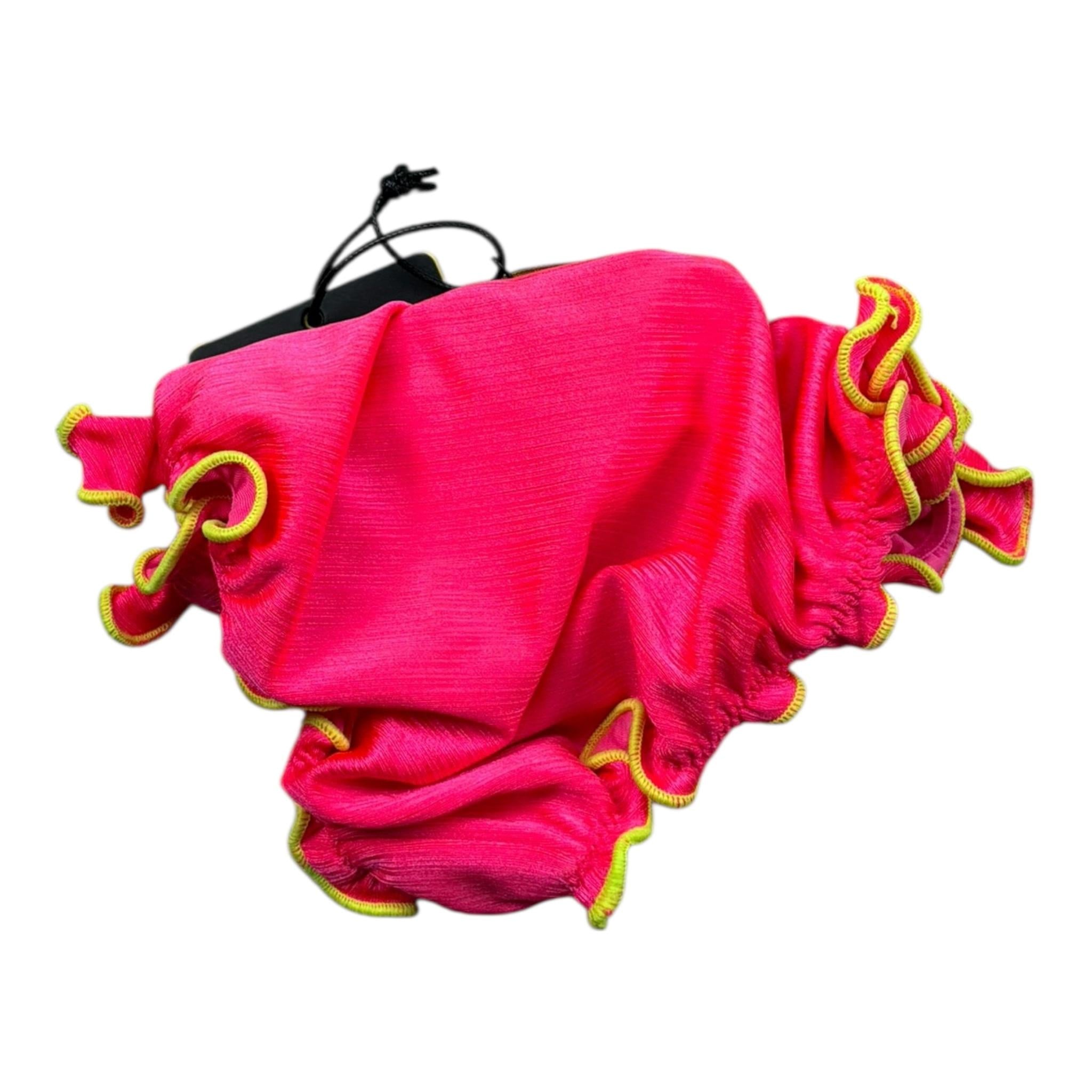 F**K Costume Modello Slip Tinta Unita con Profili In Contrasto per Bambina FJ25B4A20BBFFJ ROSA FLUO F**K 