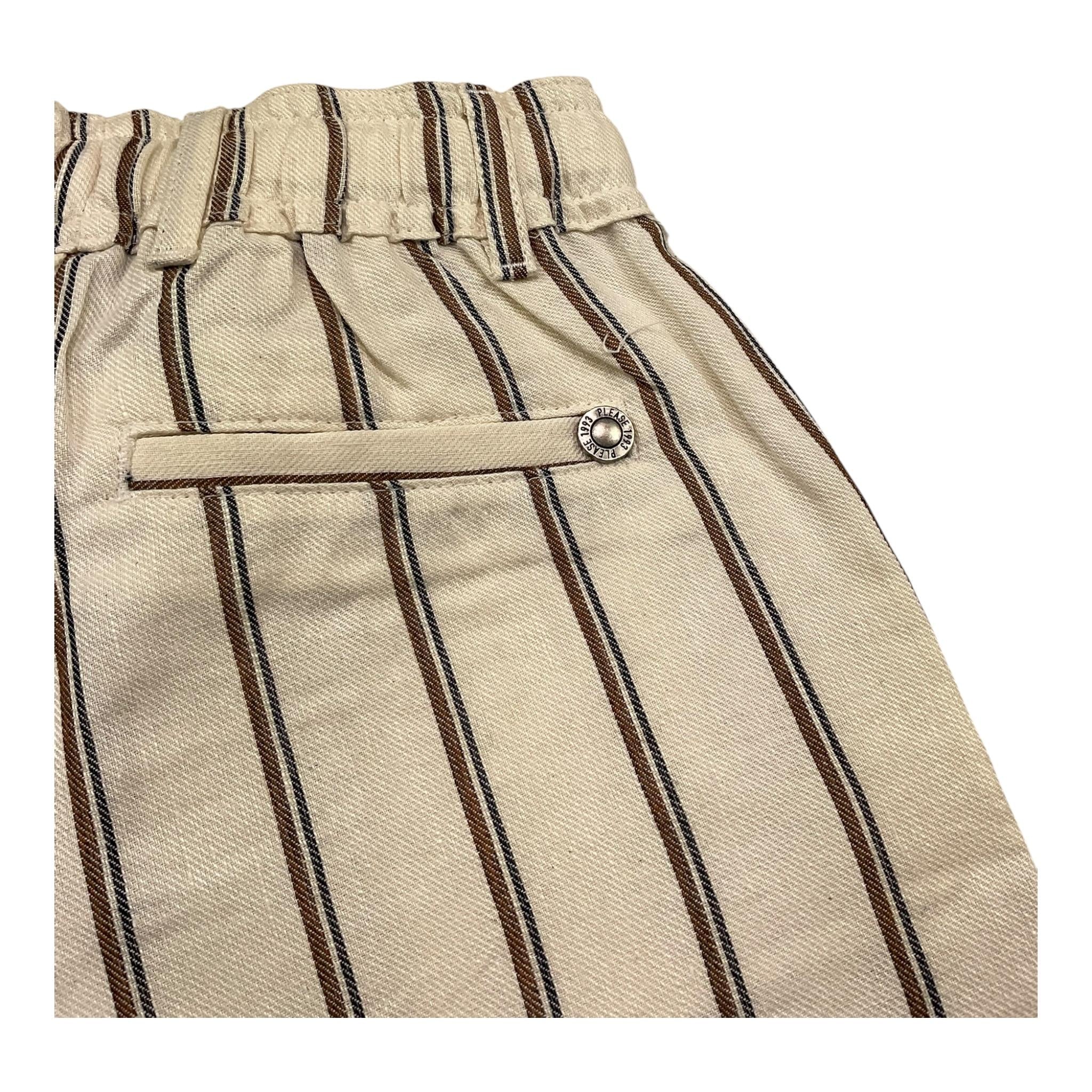 Please Bermuda Tinta Unita con Elastico In Vita  per Bambino RE49301B73 AVORIO PLEASE 