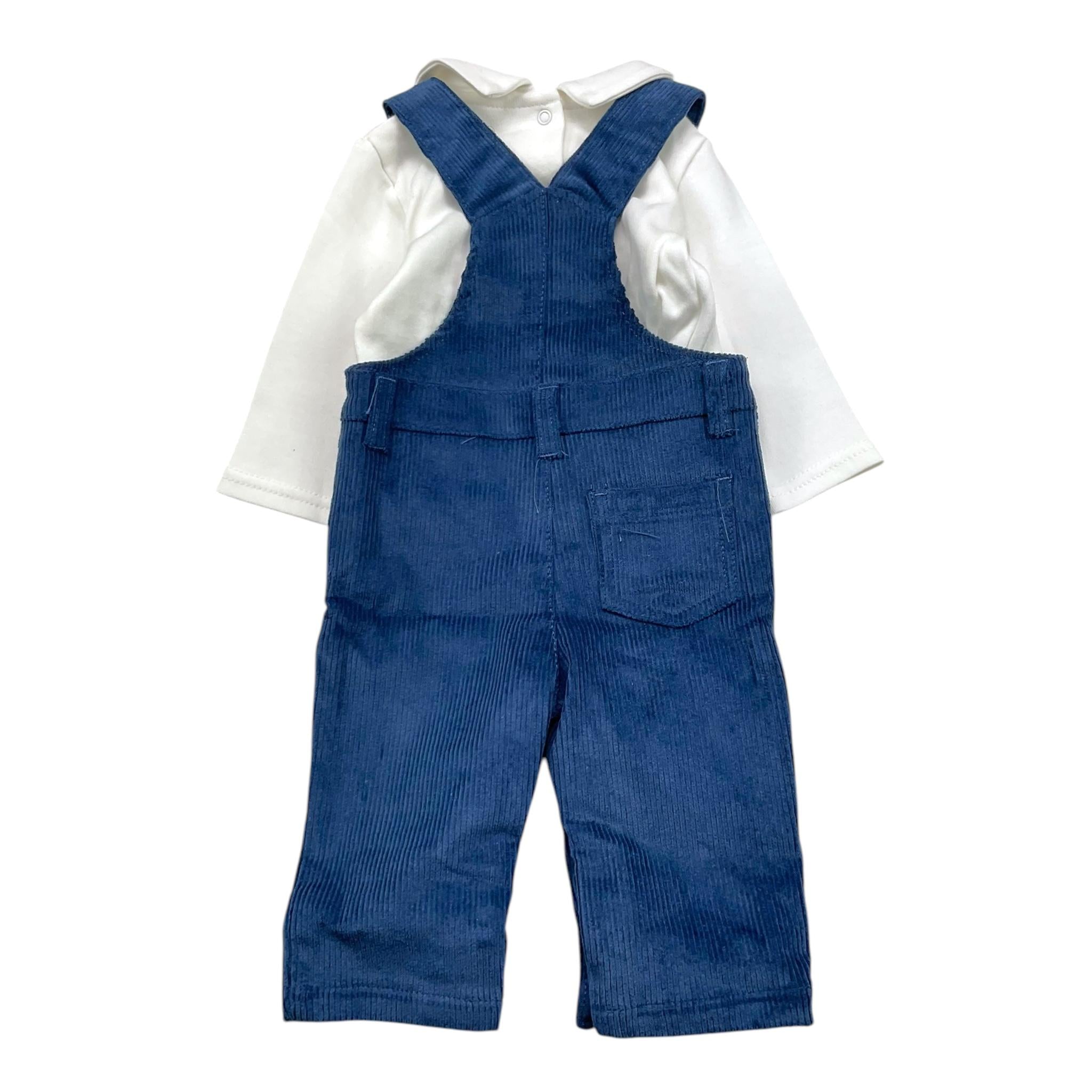 MAYORAL completo 2pz shirt-salpette bicolore Bianco/blu per Neonato 2632 BIANCO/BLU MAYORAL 