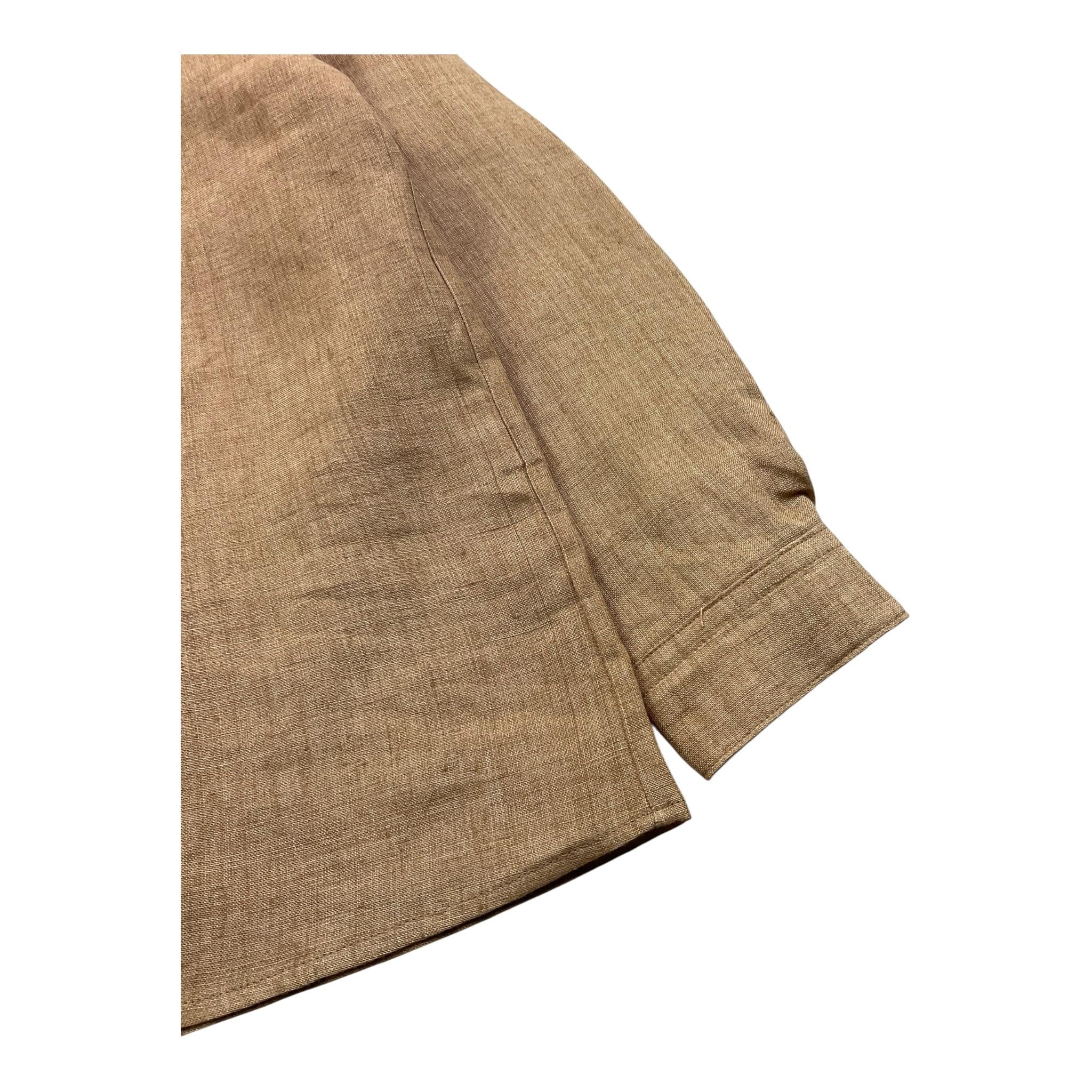 Little Bear Camicia Tinta Unita con Colletto Coreano per Bambino 8222 MARRONE LITTLE BEAR 