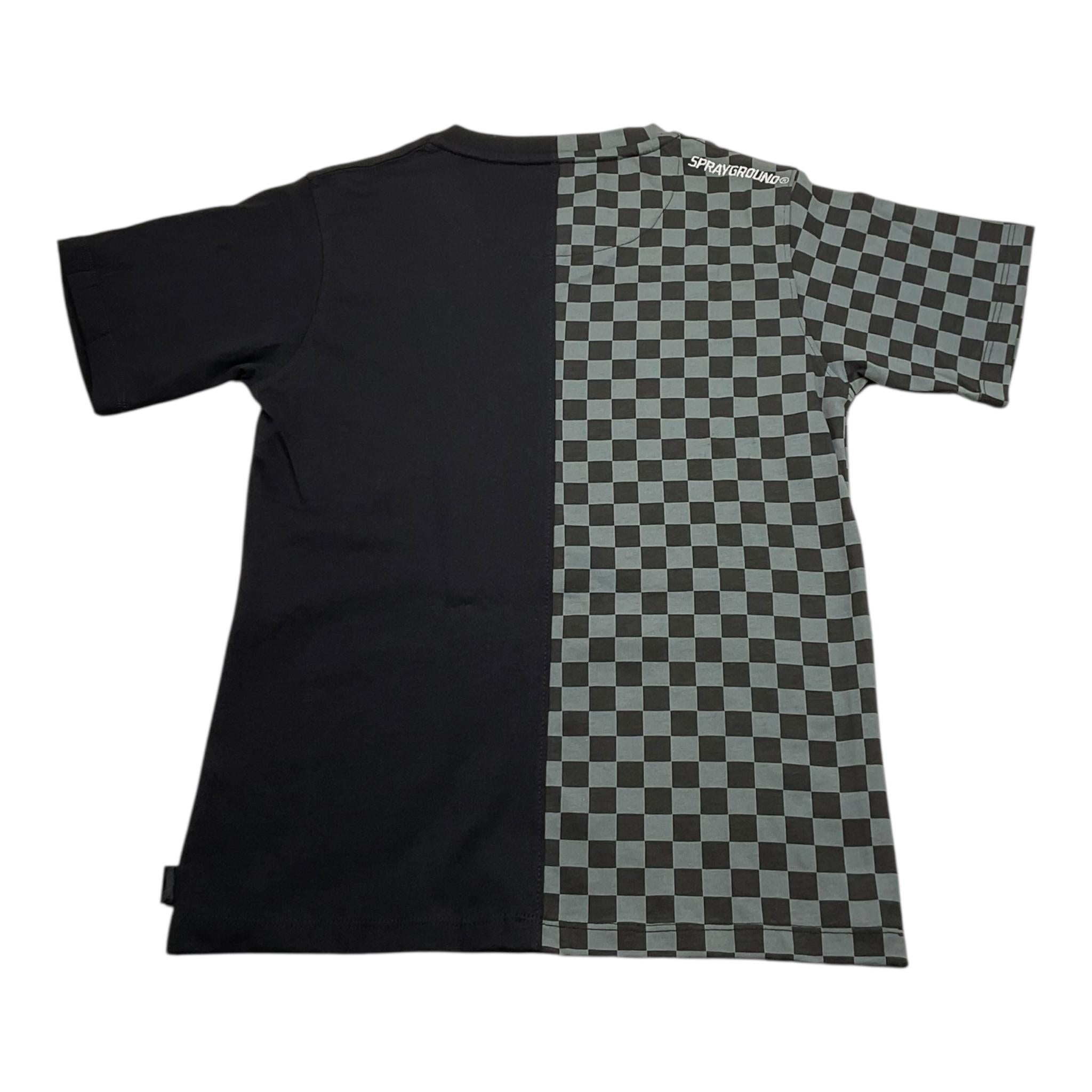 SPRAYGROUND t-shirt girocollo tinta unita con stampa Nero per Bambino SPY918 NERO SPRAYGROUND 