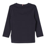Tommy Hilfiger Shirt Tinta Unita Girocollo con Stampa per Neonato KB0KB08672 BLU TOMMY HILFIGER 