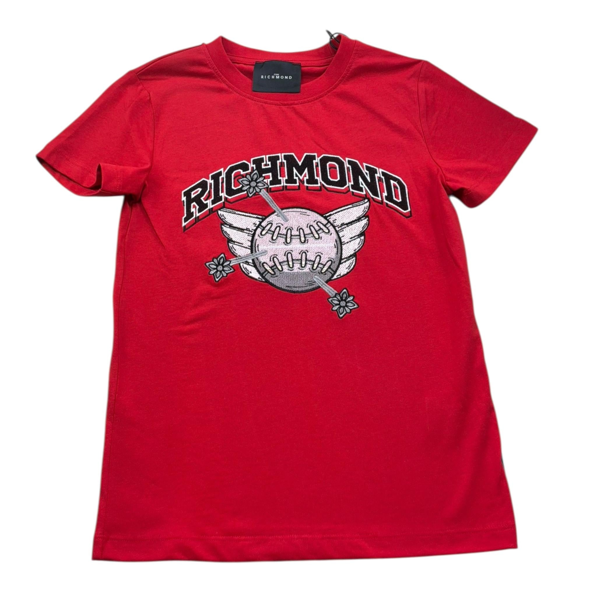 John Richmond T-Shirt Girocollo Tinta Unita con Stampa per Bambino RBP26141TS ROSSO JOHN RICHMOND 