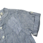 Malvi & Co Camicia Mezza Manica Tinta Unita con Fantasia A Righe per Neonato S25B214CALR AZZURRO MALVI & CO 