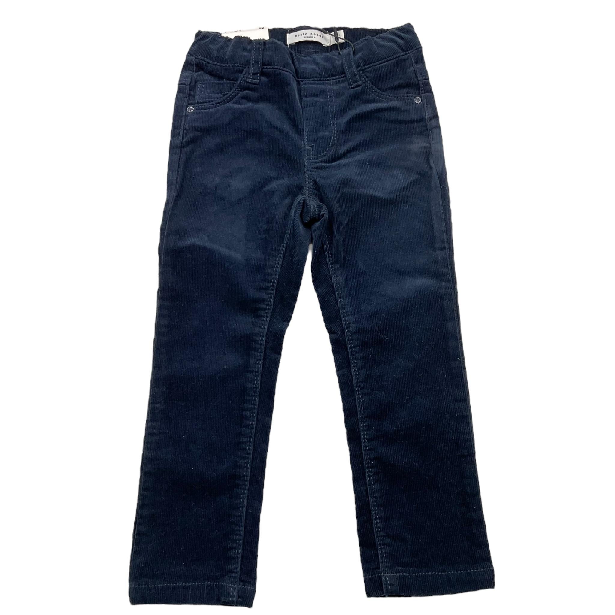 NAME.IT pantalone tinta unita in camoscio Blu per Neonato 13167413 BLU NAME.IT 