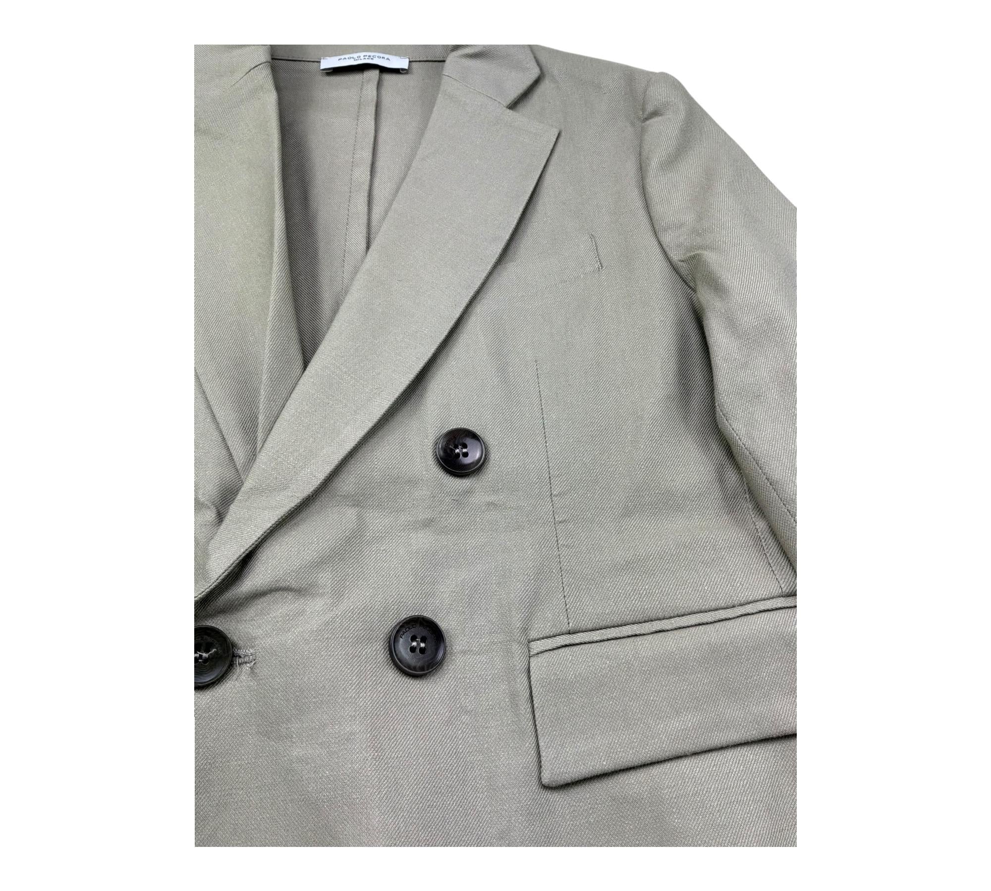 Paolo Pecora Giacca Tinta Unita Doppiopetto per Bambino PP4185 VERDE PAOLO PECORA 