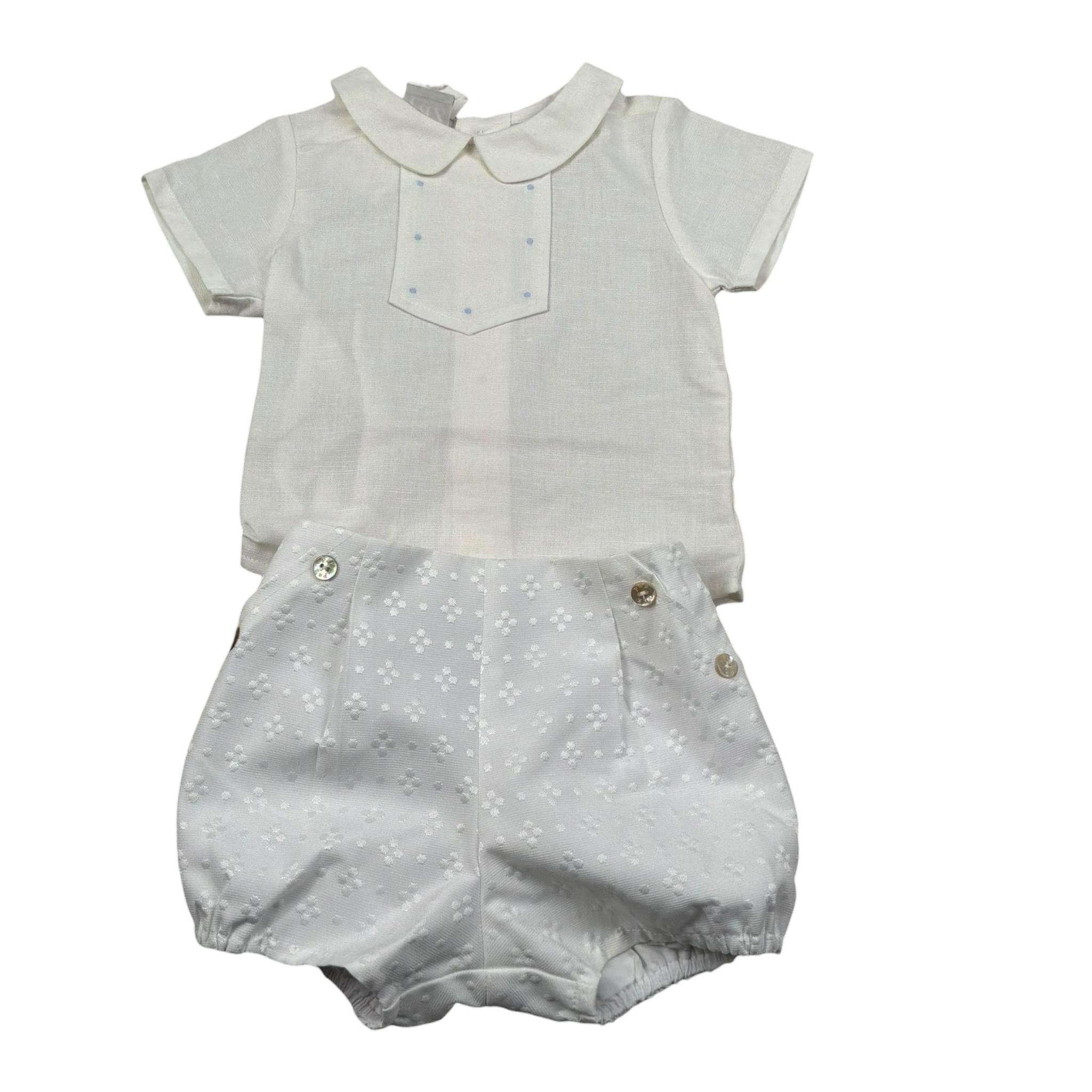 Paz Rodriguez Completo 2 Pezzi Camicia-Culote per Neonata 006151565 BIANCO PAZ RODRIGUEZ 