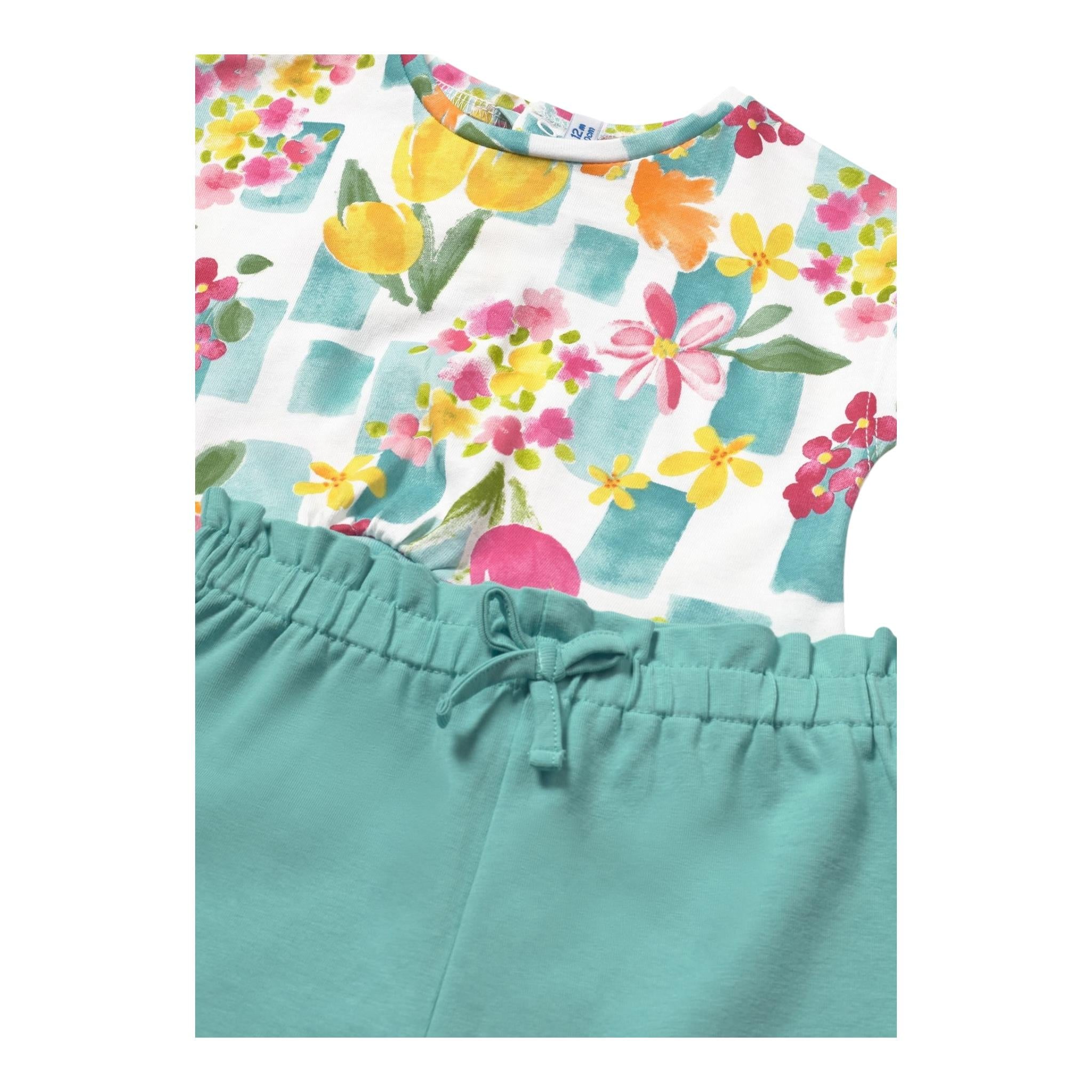 Mayoral Completo 3 Pezzi 2 T-Shirt-Short per Neonata 1232 BIANCO/AZZURRO MAYORAL 