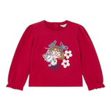 Mayoral Shirt Girocollo Tinta Unita con Stampa per Neonata 1015 ROSSO MAYORAL 