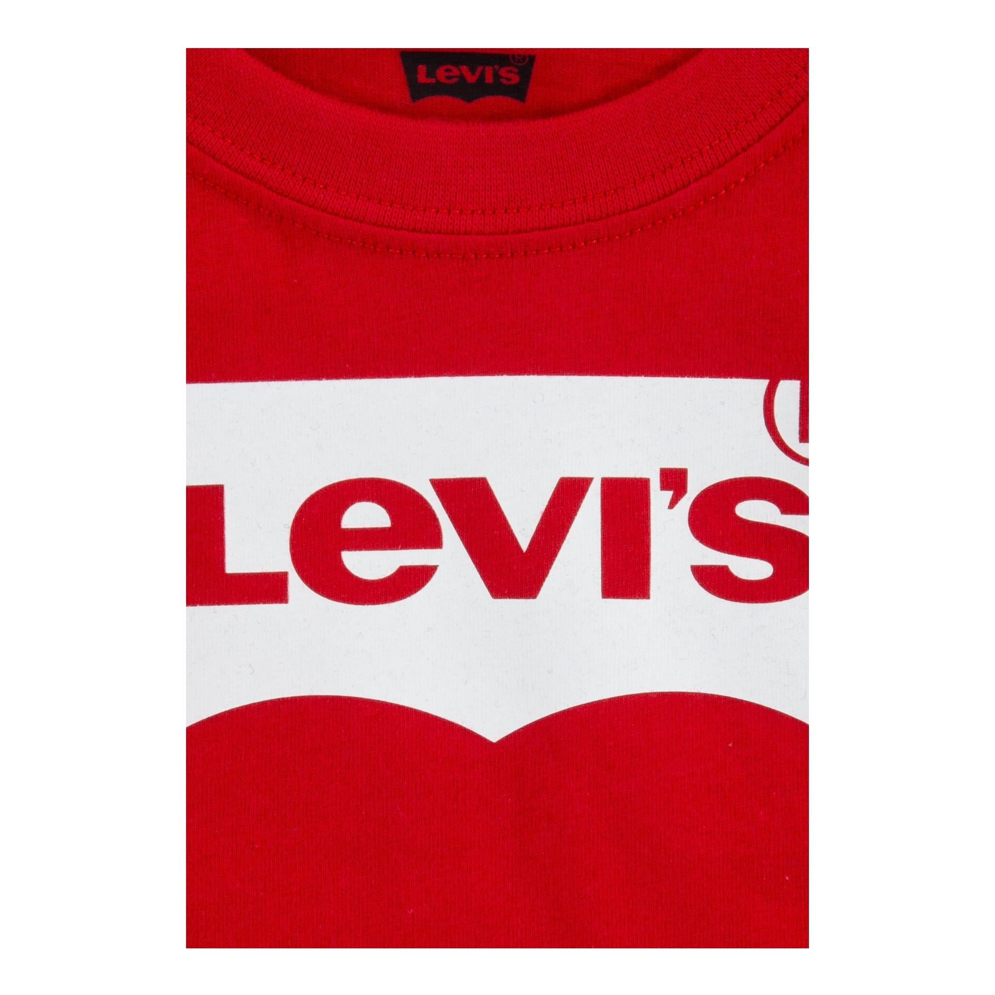 Levi'S T-Shirt Girocollo Tinta Unita con Logo per Neonato 6E8157XX ROSSO LEVI'S 