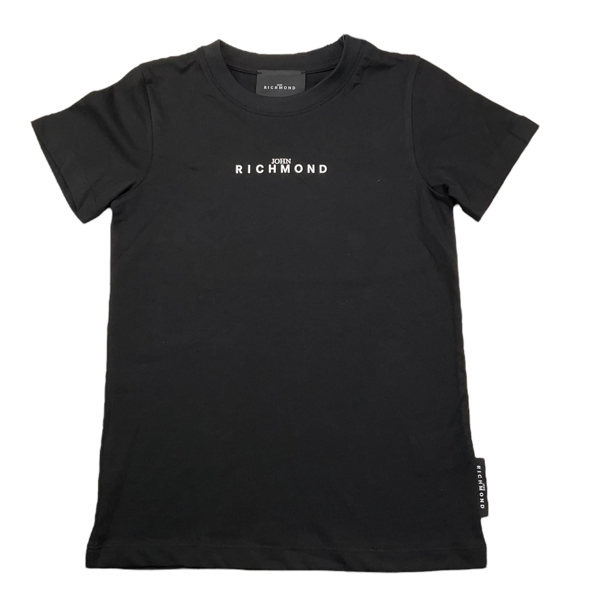 JOHN RICHMOND t-shirt girocollo tinta unita cn logo Nero per Bambino RBA25010TS NERO JOHN RICHMOND 