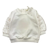 EMC felpa tinta unita con tulle e applicazioni Panna per Neonata CE2043 PANNA EMC 