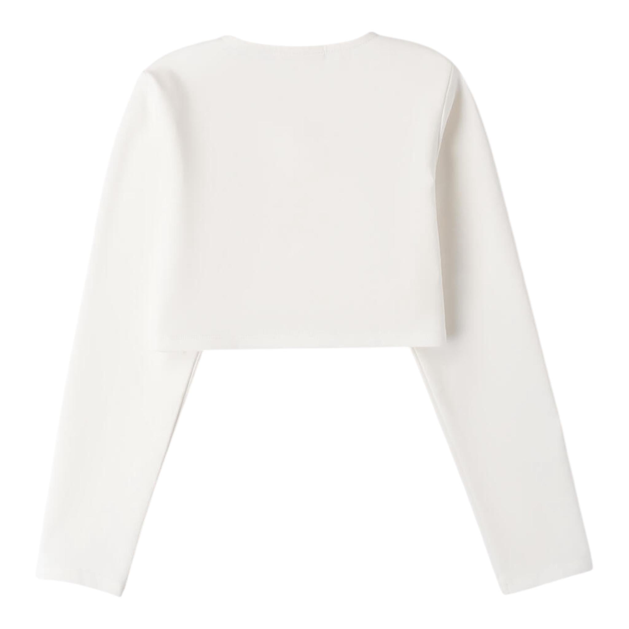 Sarabanda Coprispalle Tinta Unita con Bottone Brillantini per Bambina 0B455 BIANCO SARABANDA 