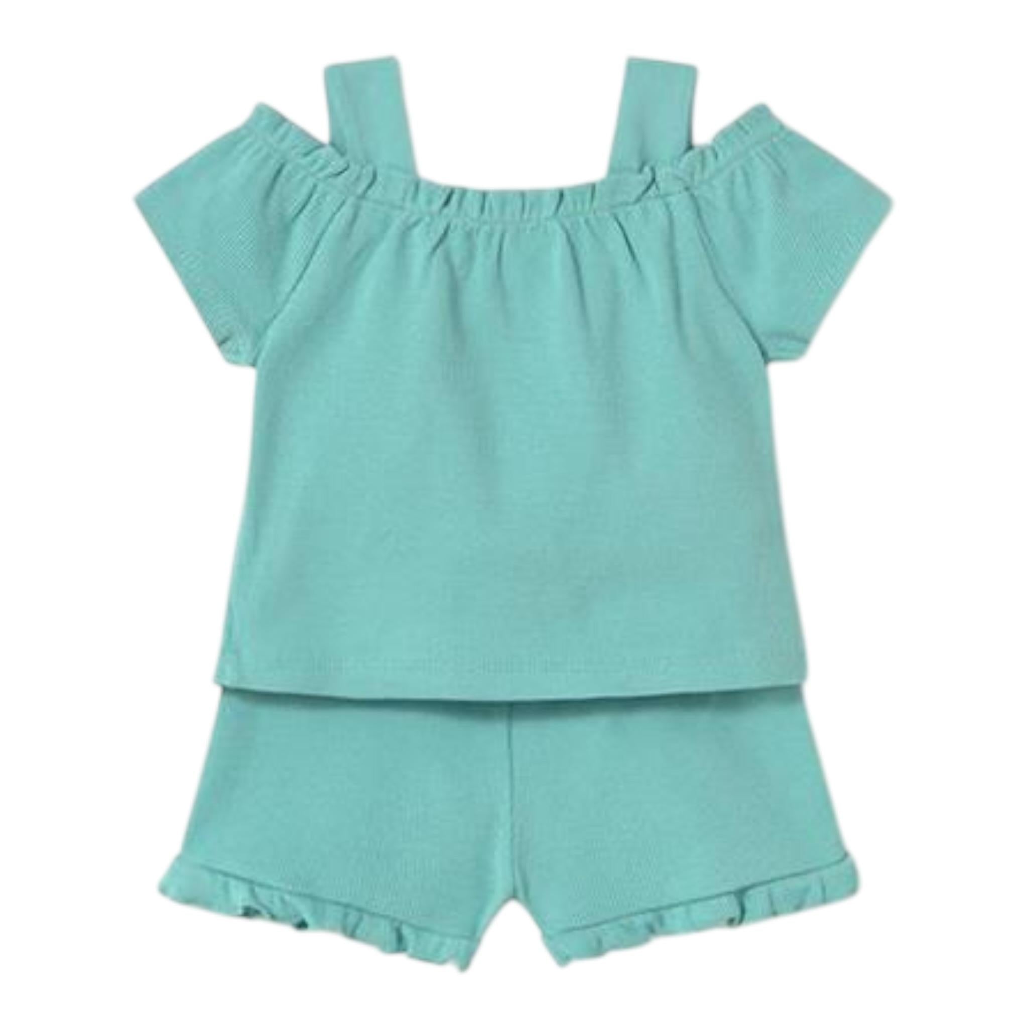 Mayoral Completo 2 Pezzi T-Shirt-Short per Neonata 1262 VERDE MAYORAL 