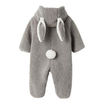 IL GUFO tutina tinta unita con orecchie e zip Grigio per Neonato A24NO058PE015 GRIGIO IL GUFO 
