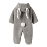 IL GUFO tutina tinta unita con orecchie e zip Grigio per Neonato A24NO058PE015 GRIGIO IL GUFO 
