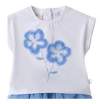 Sarabanda Completo 2 Pezzi T-Shirt-Gonna per Bambina 0B347 BIANCO SARABANDA 