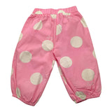 Liu Jo Pantalone Tinta Unita Con Fantasia Pois Rosa Per Neonata